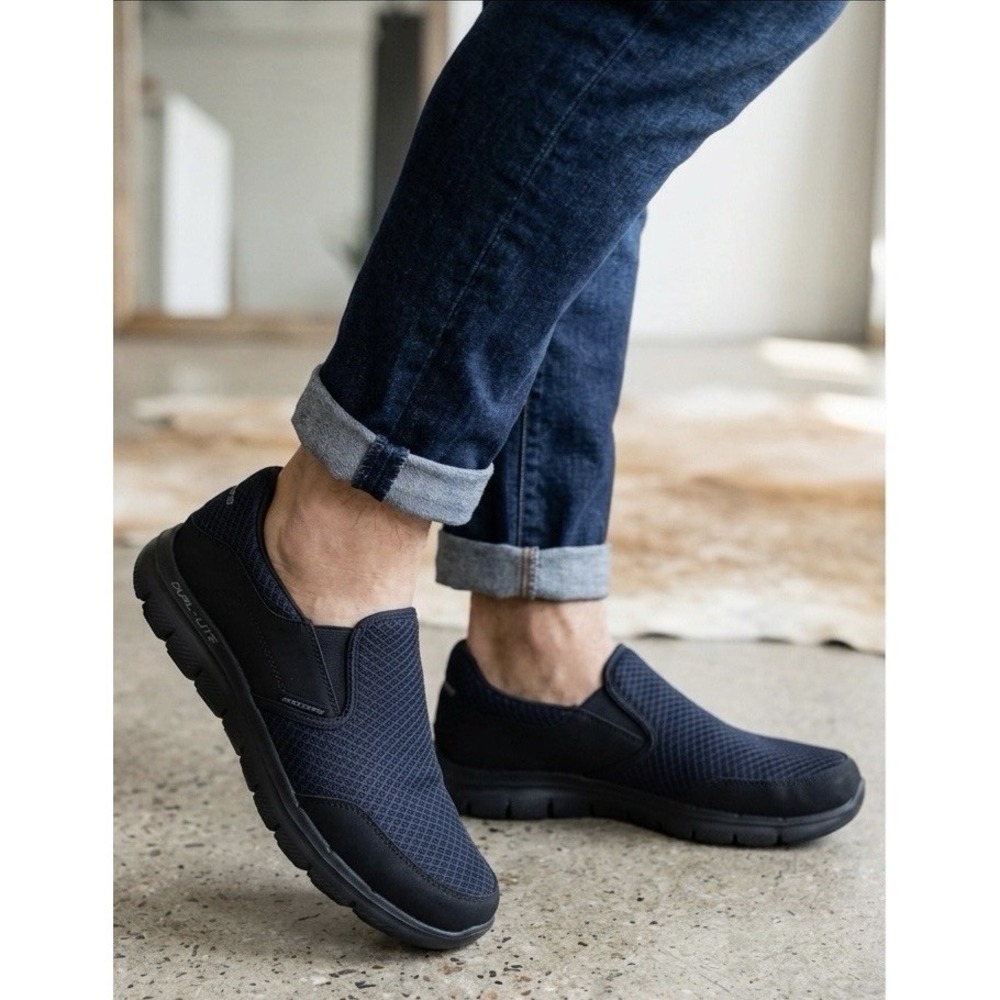 Skechers Men's Equalizer 4.0 Persist Slip-On Shoes - Black - Size 10.5